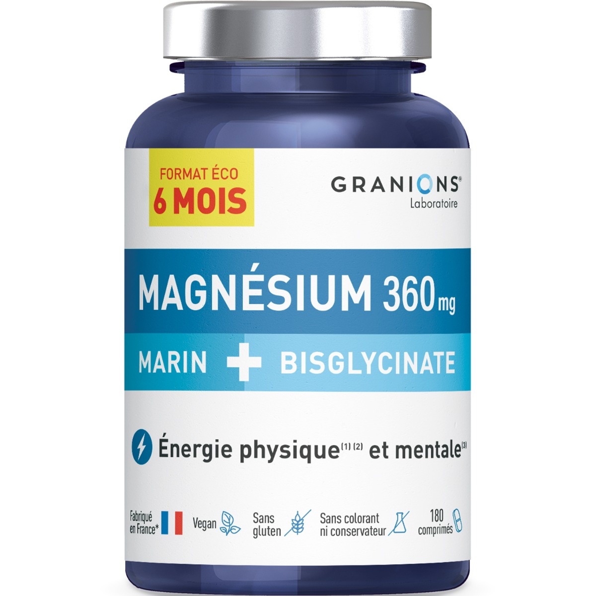 Magnésium marin + Bisgkycinate format économique