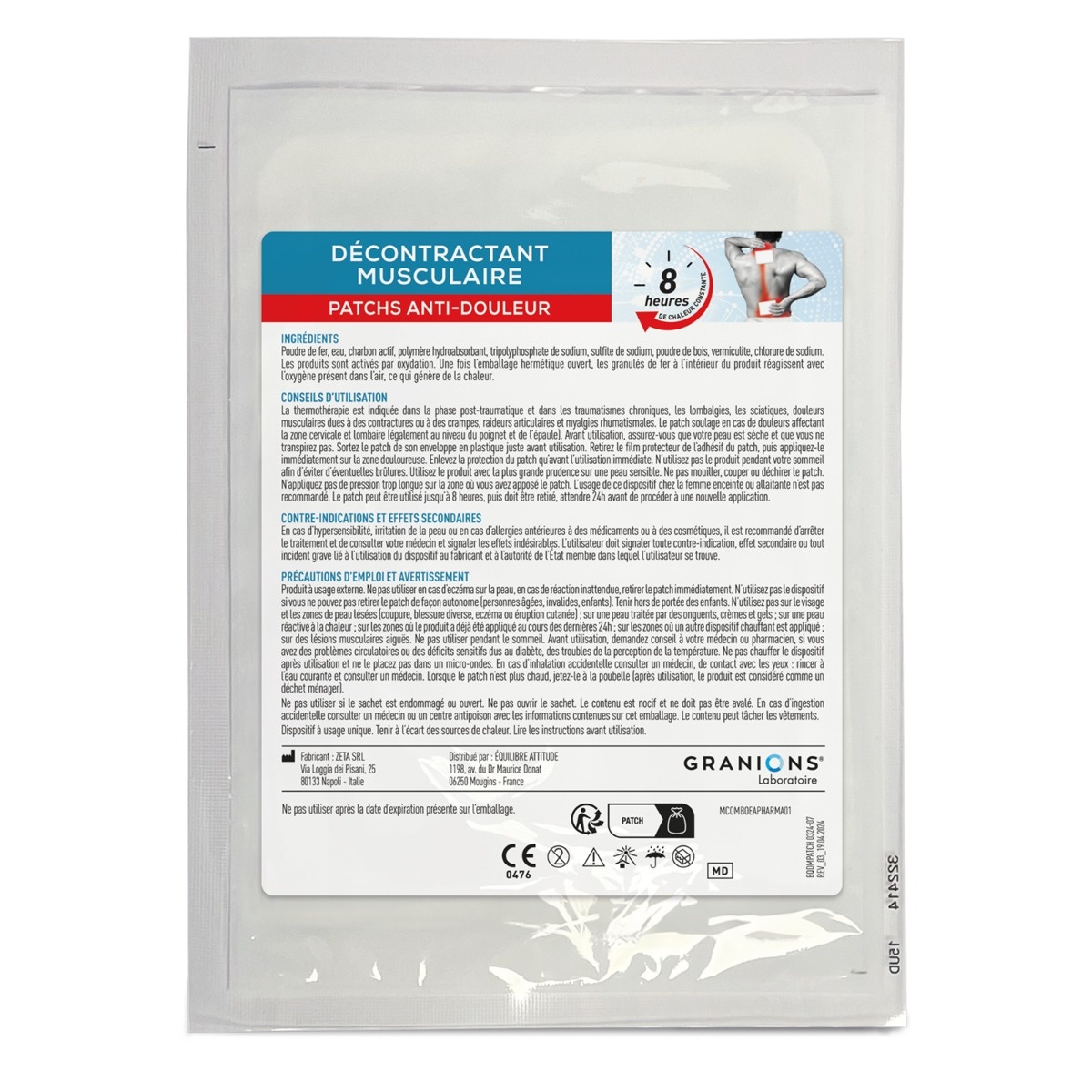 Patchs Anti-Douleur Thermothérapie - Décontractant musculaire Utilisation