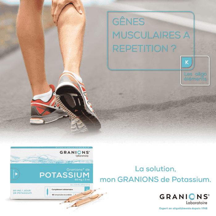 Granions de Potassium
80mg/jour de potassium