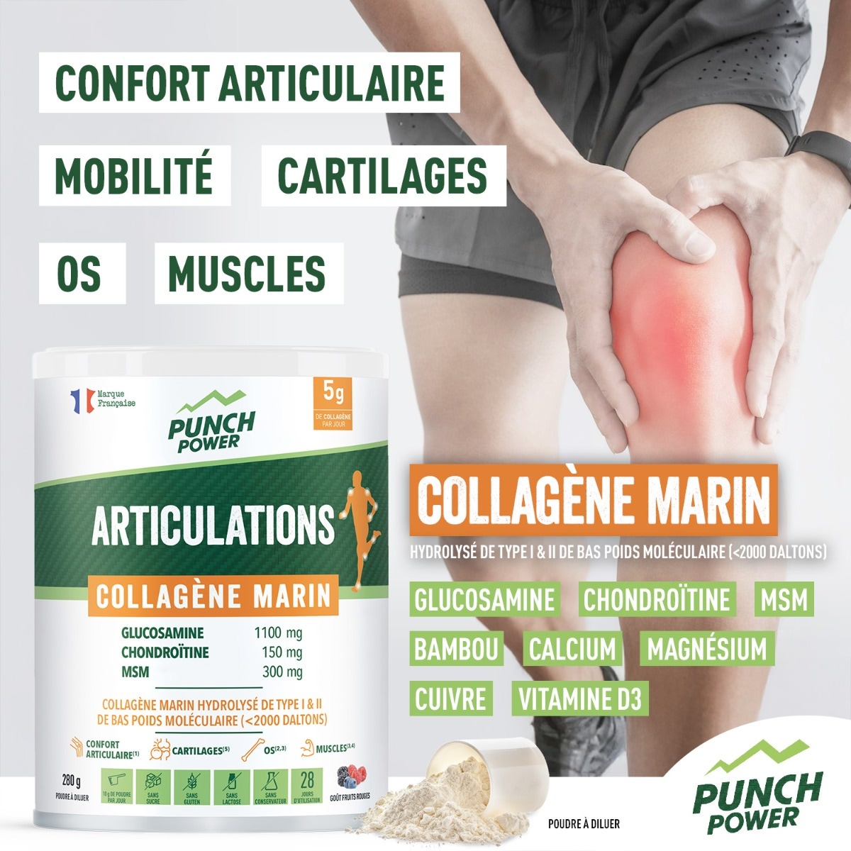 Collagène marin - Punch power- articulation - chondrostéo