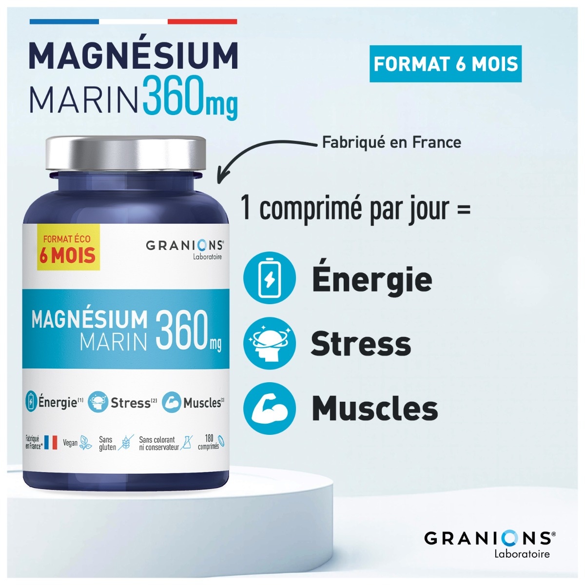 Magnésium marin 360mg format économique bienfaits