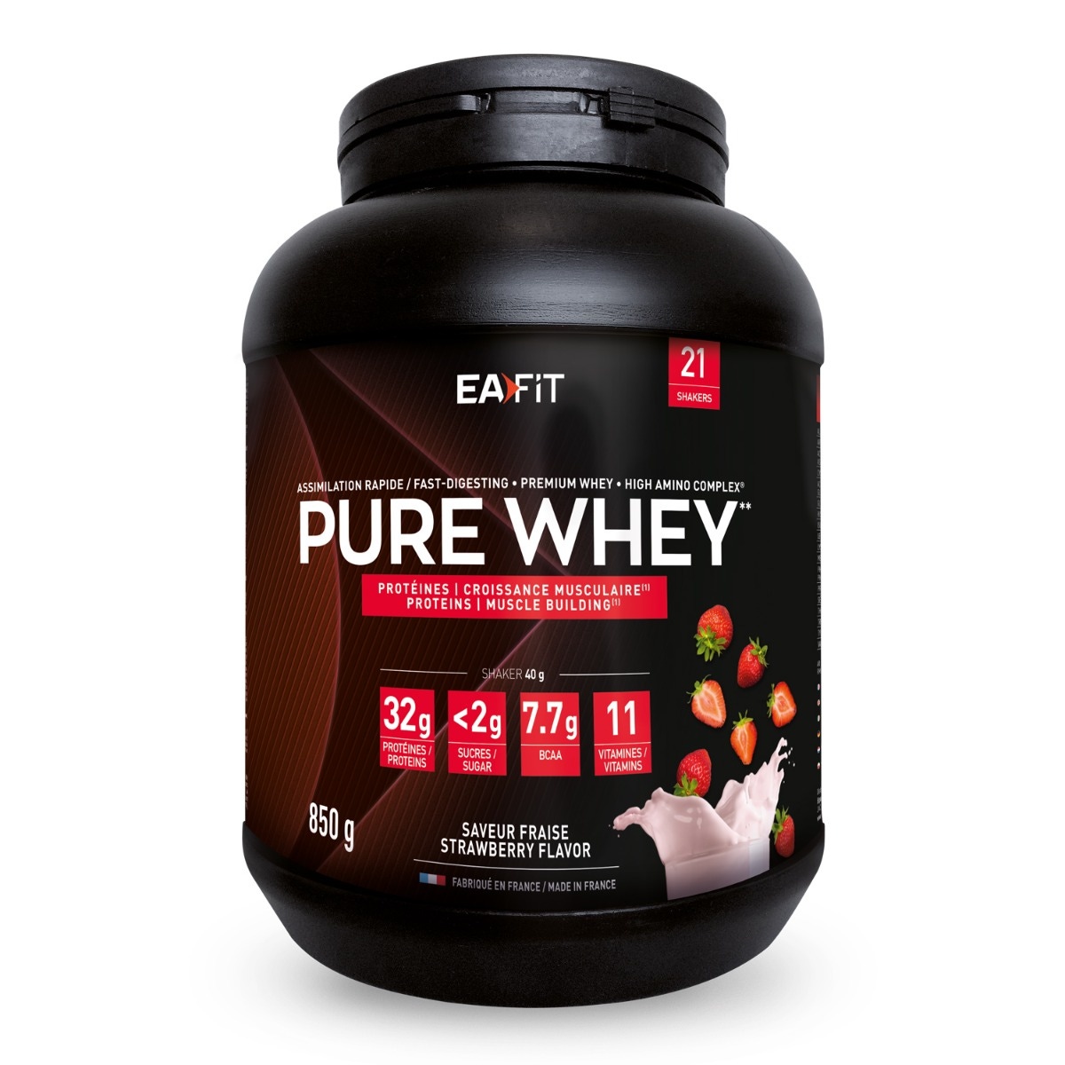 EAFIT Pure Whey Fraise 850gr