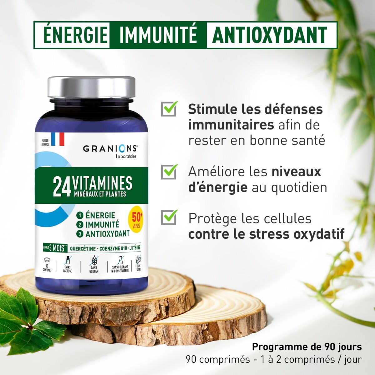 Granions 24 Vitamins, Minerals and Plants 90 tablets