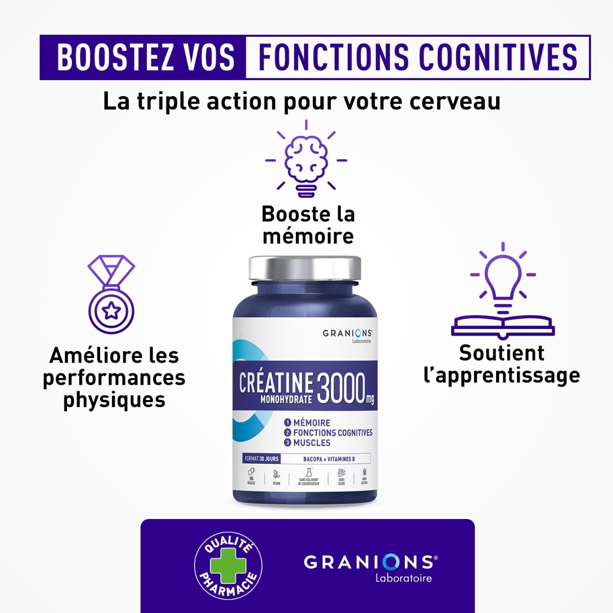 Granions - Créatine Monohydrate 3000mg