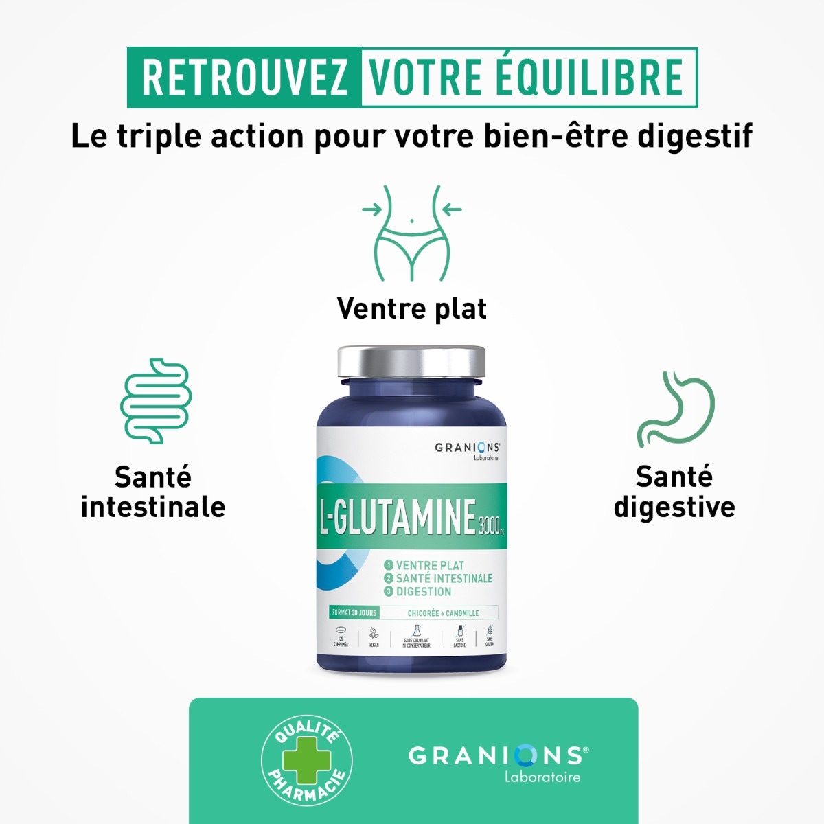 Granions - L-glutamine3000mg