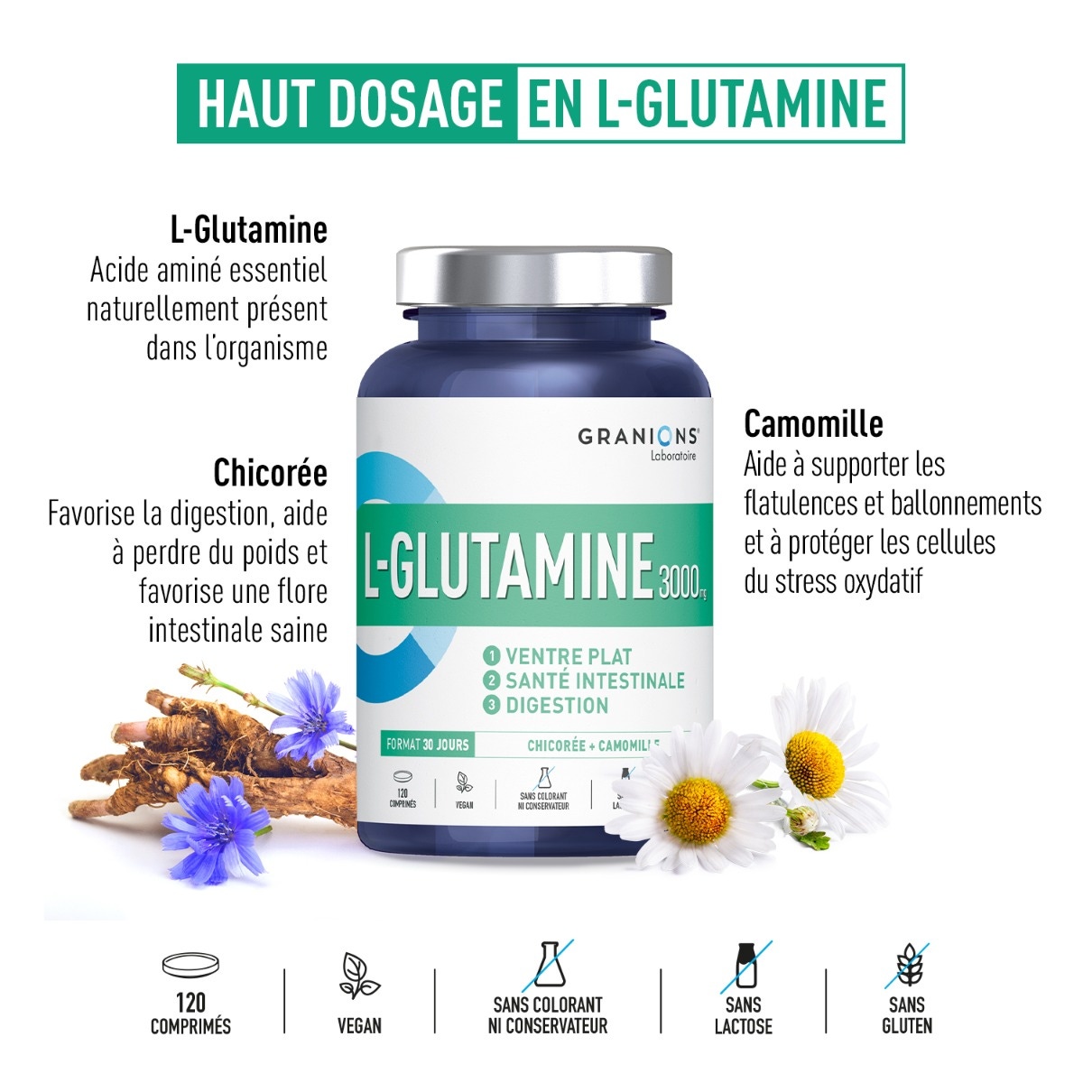 Granions - L-glutamine3000mg
