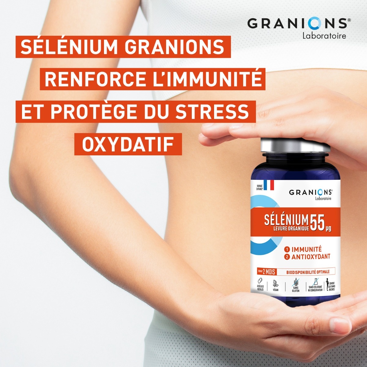 Sélénium 55 µg - 60 gélules - oligoélément essentiel - Convient aux femmes enceintes