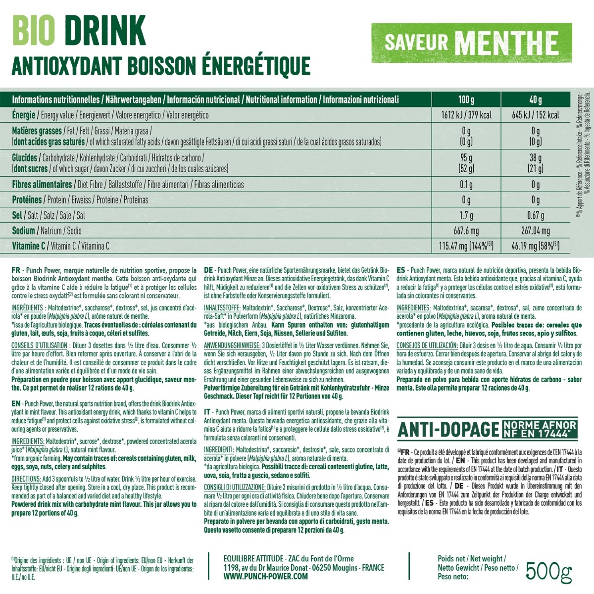 Punch Power Biodrink Antioxydant