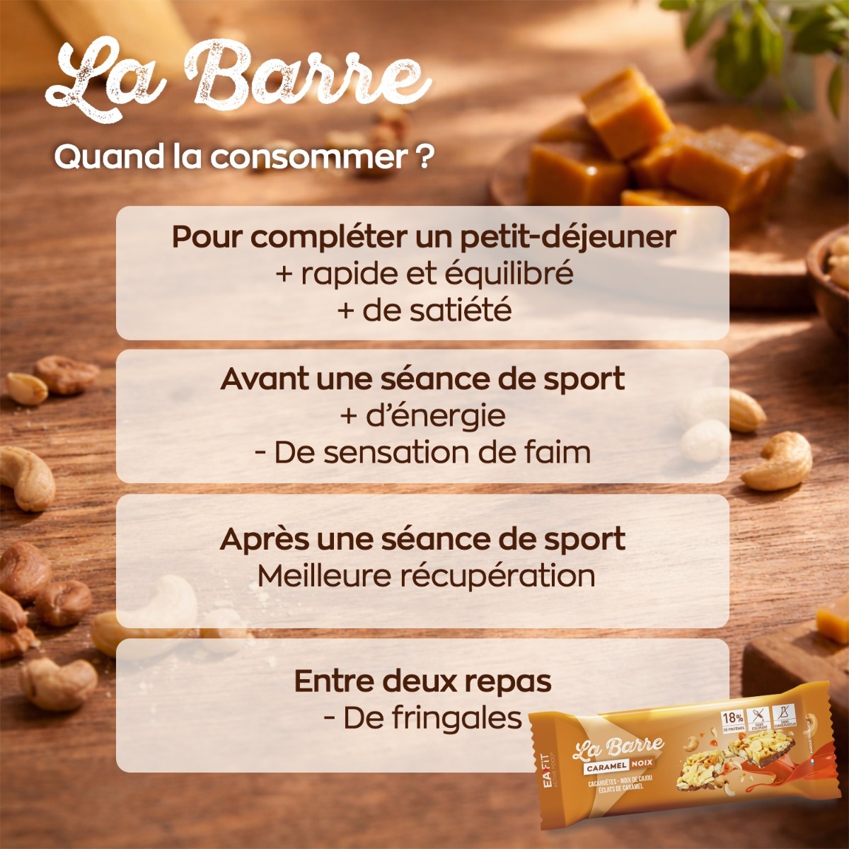 Eafit - La Barre Caramel Noix 