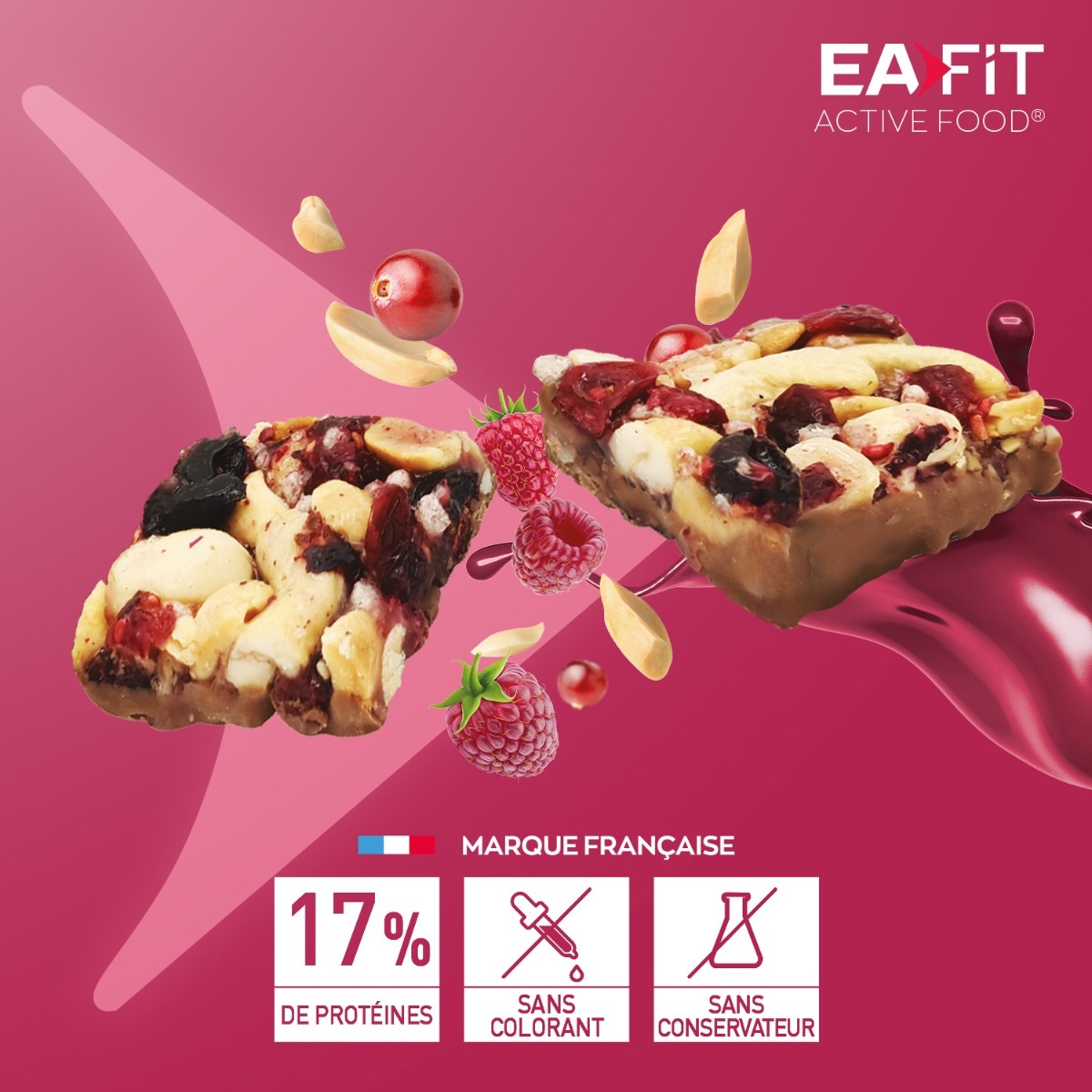 EAFIT - La barre protéinée noix & fruits rouges 