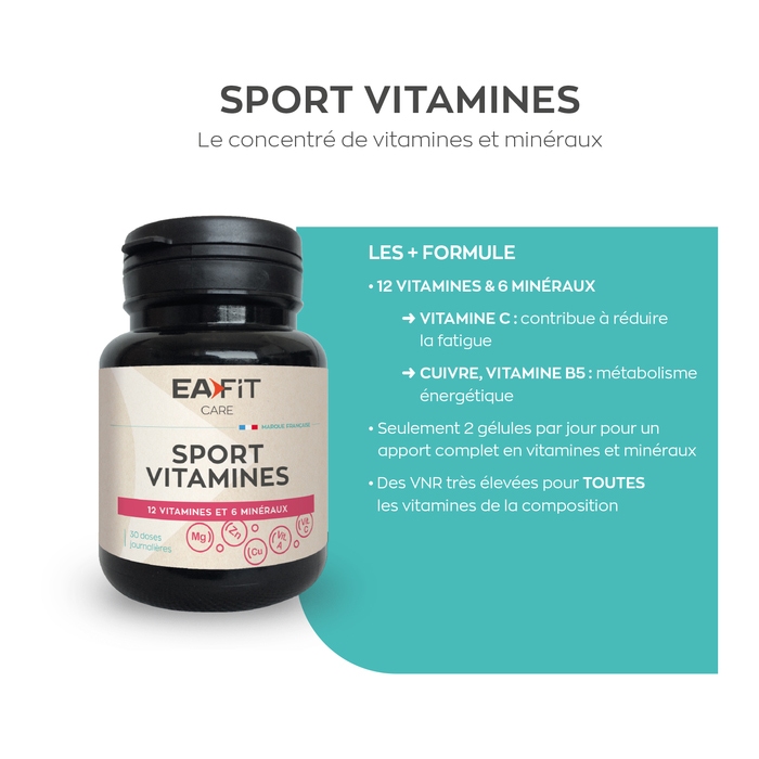 EAFIT Sport Vitamines - Energie et vitalité pour le sport ! - bénéfices