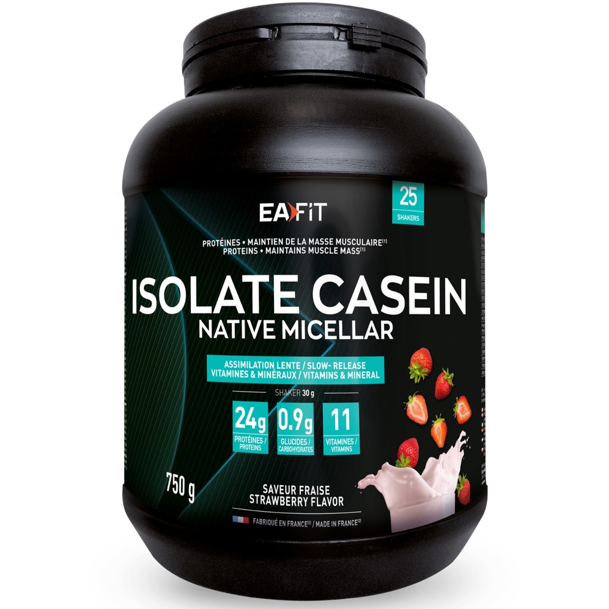 EA FIT - Isolate Casein 750g Saveur Fraise