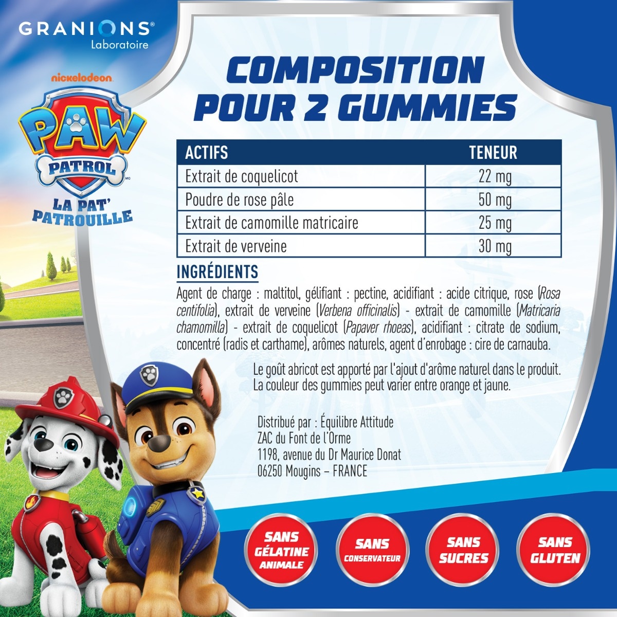 Composition pour 2 gummies