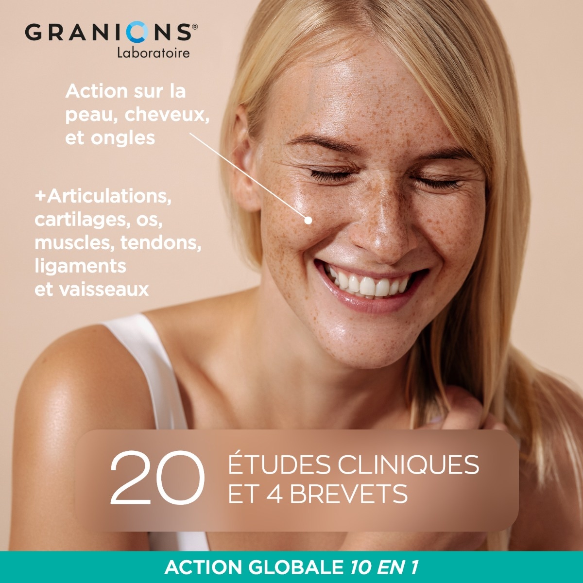 Collagène+ Multi type I, II, III, V, X - comprimé actions