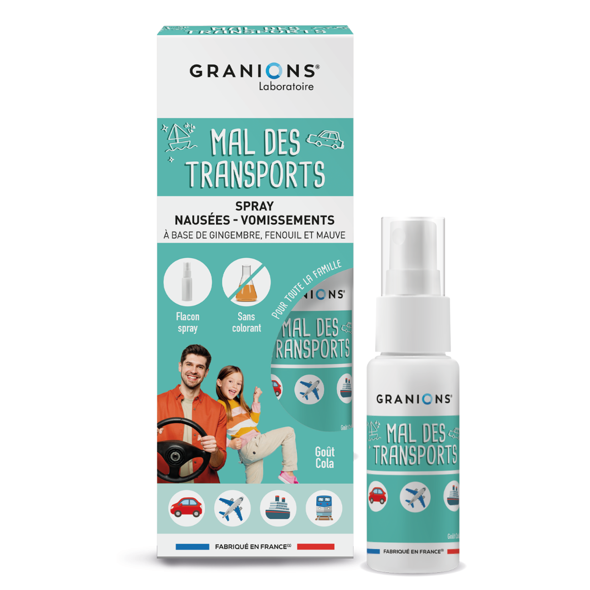 Spray mal des transports