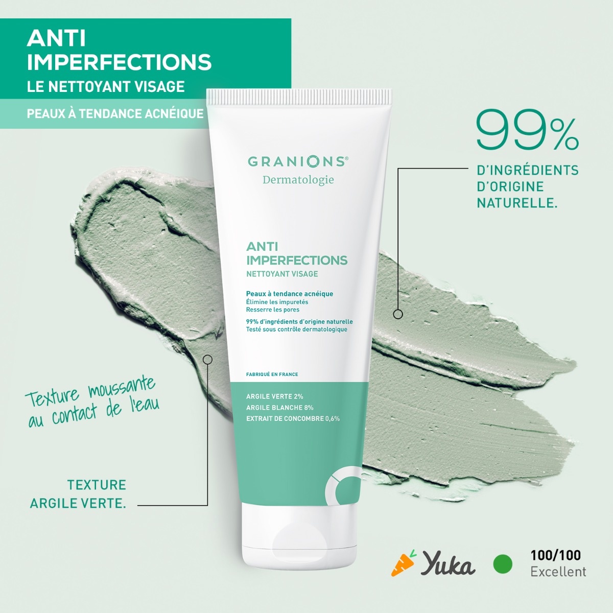 Nettoyant visage anti imperfections Granions