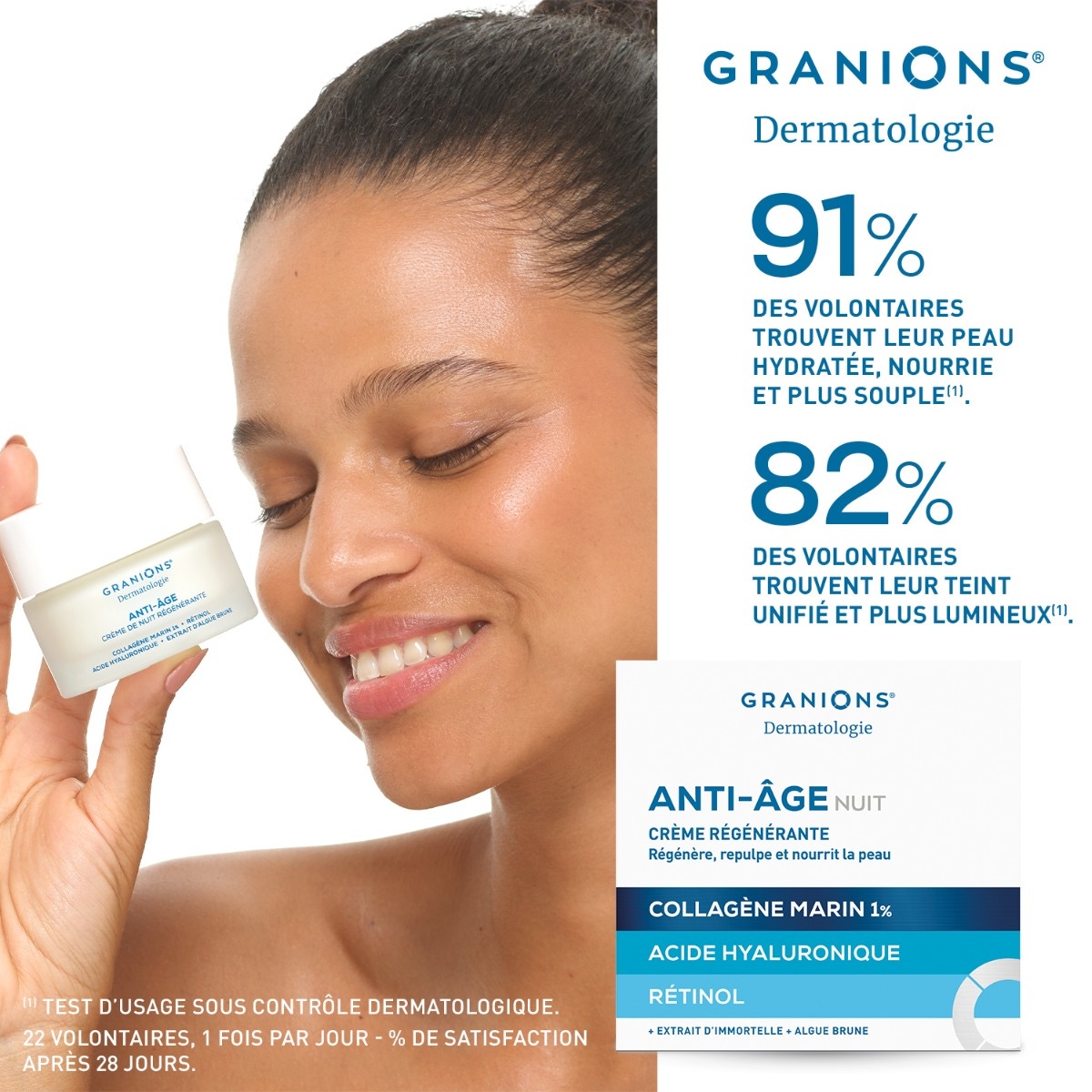 GRANIONS - Crème de nuit anti-âge régénérante - Résultats
