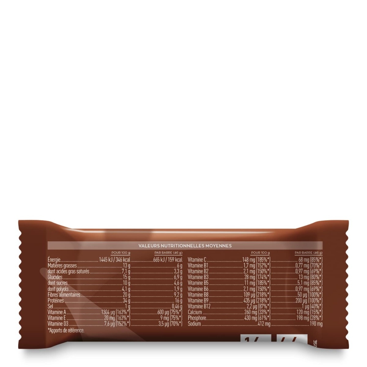 la barre protéinée chocolat - dos