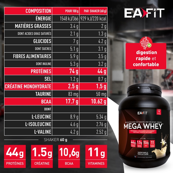 EAFIT Mega Whey Vanille 750gr