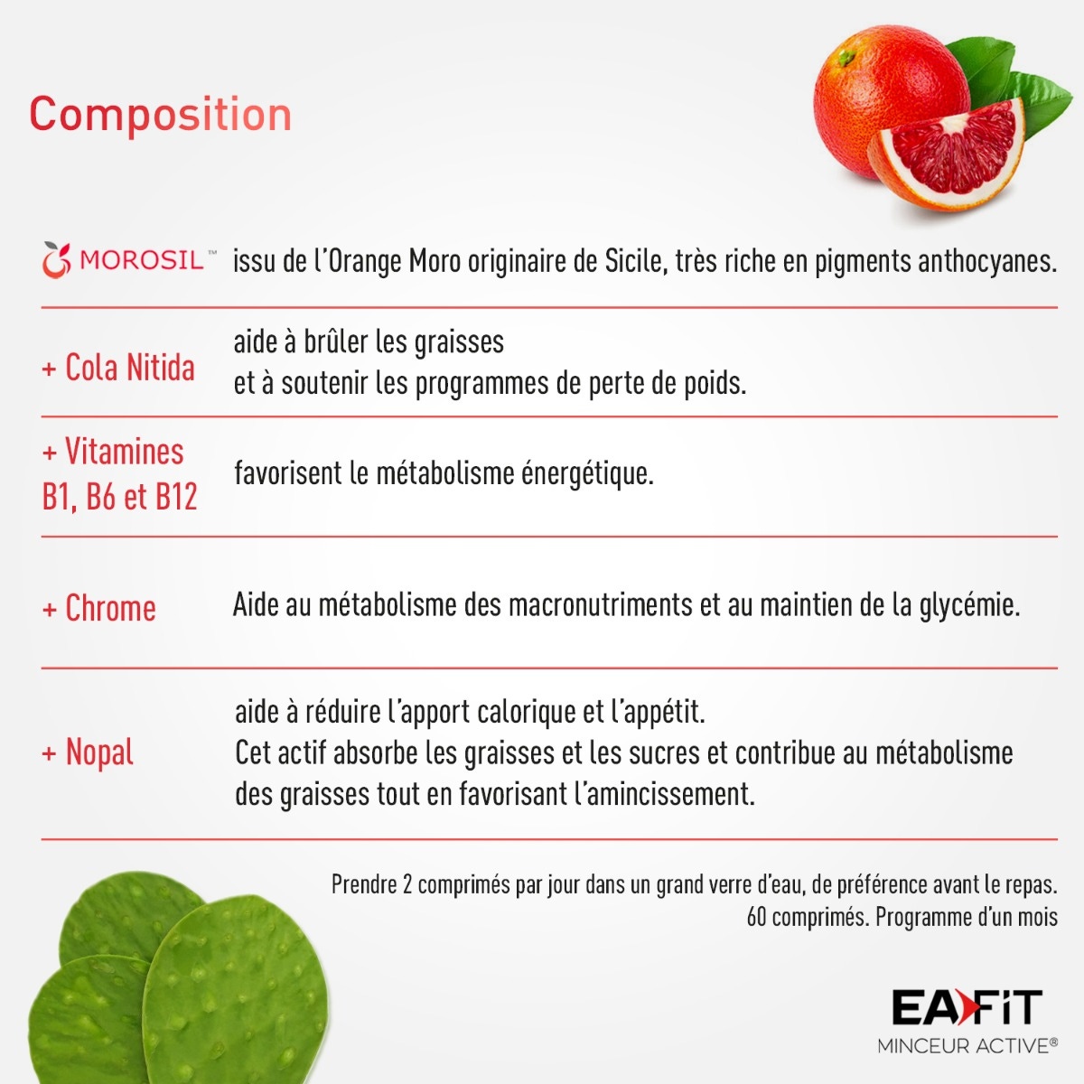 EAFIT - Minceur Active - Calories stop 1200 - Perte de poids - Morosil