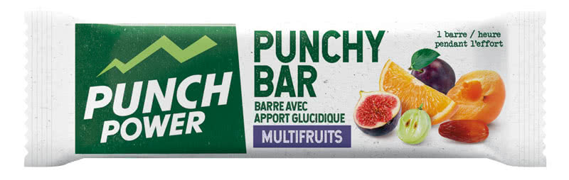 Barre énergétique Punch Power - Punchybar saveur Multifruits - Texture moelleuse, ne colle pas aux doigts.