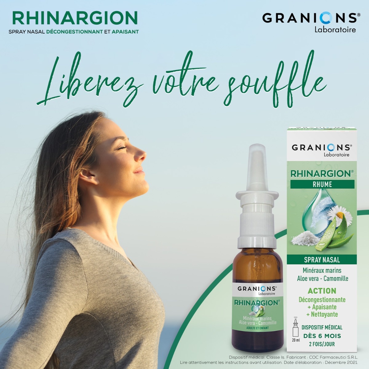 GRANIONS Rhinargion - Spray nasal décongestionnant et apaisant