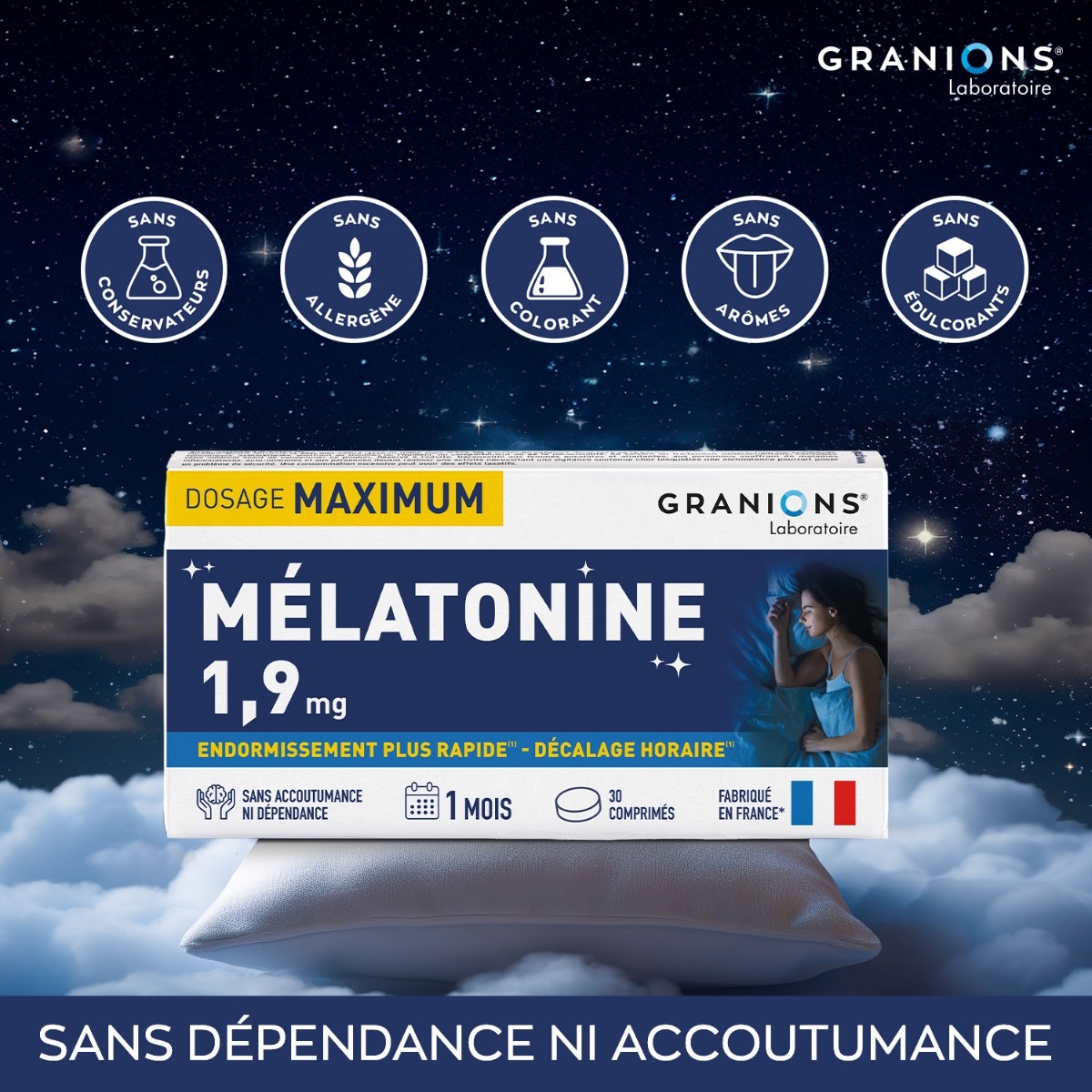 GRANIONS Mélatonine 1,9 mg