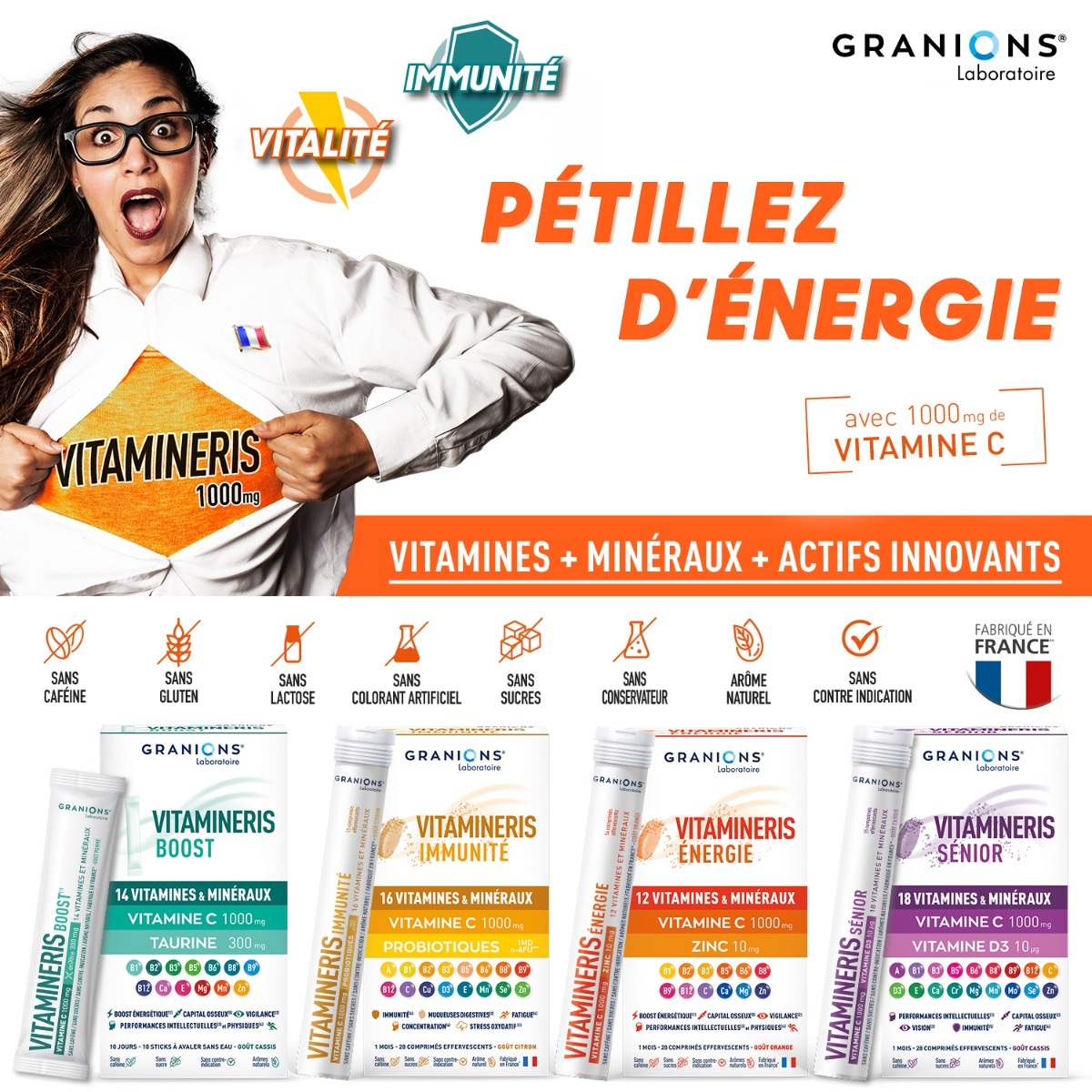 Vitamineris Senior 1000mg - 30 tablets 