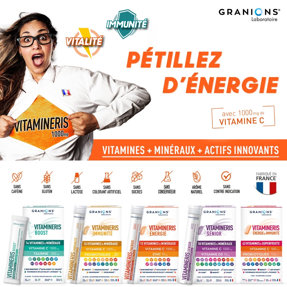 Vitamineris Energy 1000mg - 30 tablets 