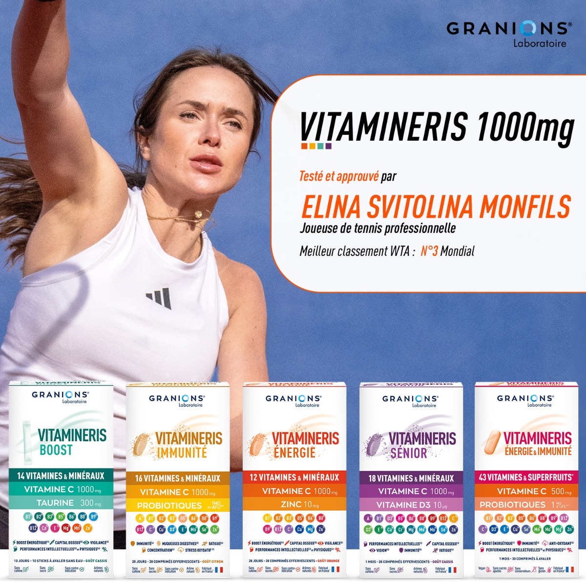 Vitamineris Immunite 1000mg - 30 tablets 